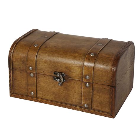 Treasure storage - SafeDelux Wooden Treasure Chest Box Vintage Decorative Storage Box With Lock for Home Decor Great Father Day Gifts - 9.2” x 6.3” x 3.7” 4.4 out of 5 stars 324 1 offer from $32.99